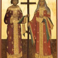 Icon of saints Constantine and Helen